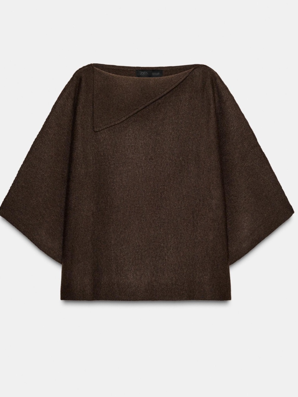 ZARA NWT Brown Wool Blend Knit Top & A-Line Midi Skirt Matching Set M - Picture 6 of 10